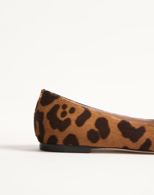 Valentino Garavani - Bowow Ballerina In Pony-effect Calfskin - Animal Print - Woman - Ballerinas