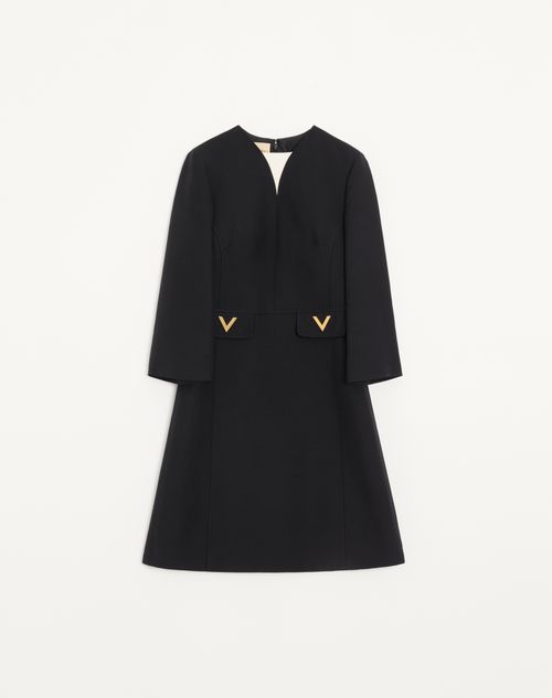 Valentino - Crepe Couture Midi Dress - Black - Woman - Dresses