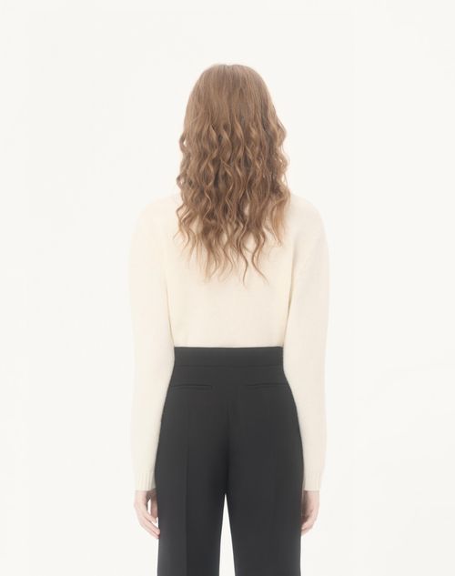 Valentino - Embroidered Wool Jumper - Ivory - Woman - Knitwear