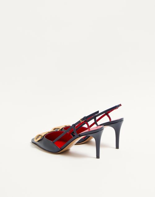Valentino Garavani - Vlogo Signature Calfskin Slingback Pump 80mm / 3.15 In. - Black - Woman - Pumps