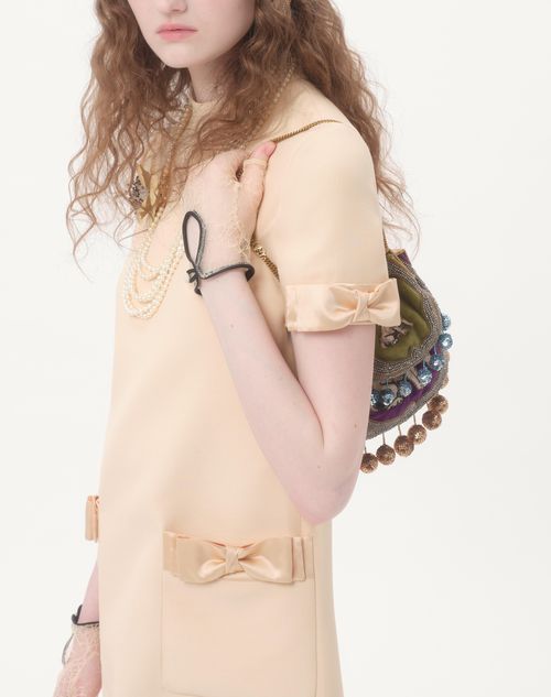 Valentino - Vestido Corto De Crepe Couture - Abedul - Mujer - Vestidos