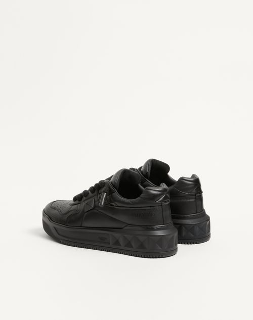 Valentino Garavani - One Stud Xl Nappa Leather Low-top Sneaker - Black - Man - Sneakers
