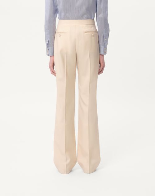 Valentino - Wool Gabardine Pants - Cream - Man - Pants And Shorts