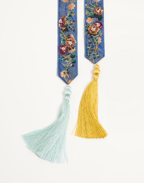 Valentino Garavani - Embroidered Viscose Bandeau Scarf - Multicolor - Woman - Soft Accessories