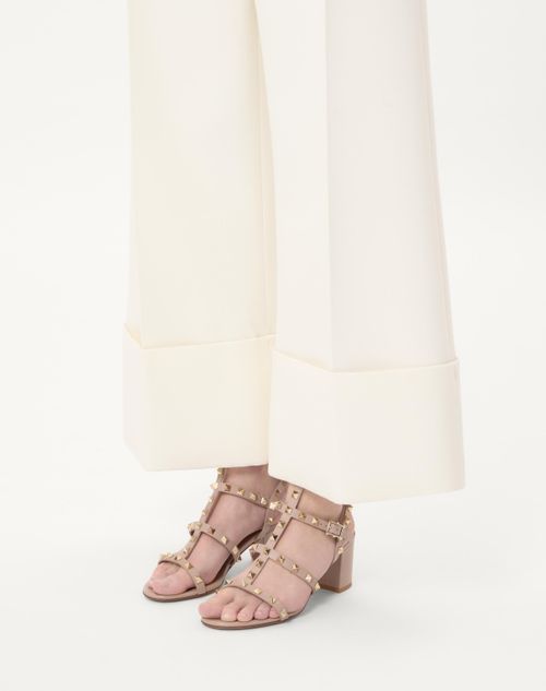 Valentino Garavani - Rockstud Calfskin Ankle Strap Sandal 60 Mm - Poudre - Woman - Sandals