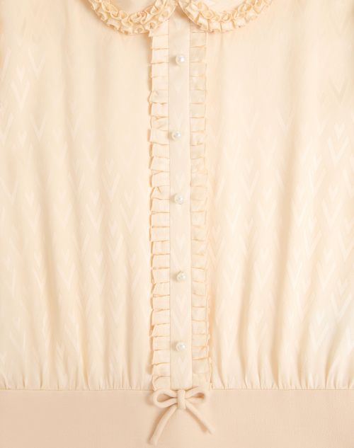 Valentino - Crepe Couture Short Dress - Birch - Woman - Dresses