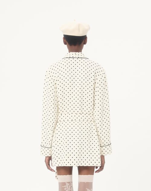 Valentino - Supergran Caban In Plusdepois Print - Birch/black - Woman - Jackets And Blazers