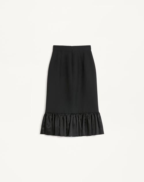 Valentino - Crepe Couture Midi Skirt - Black - Woman - Skirts