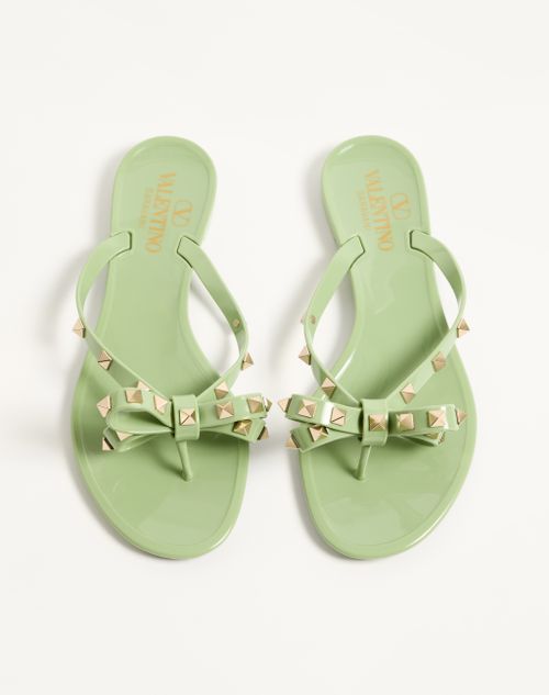 Valentino Garavani - Rockstud Rubber Slipper - Mint - Woman - Slides And Thongs