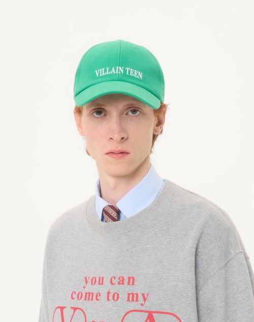 Valentino Garavani - Baseball Cap Valentino Myvilla In Cotone Con Ricamo - Verde - Uomo - Cappelli E Guanti