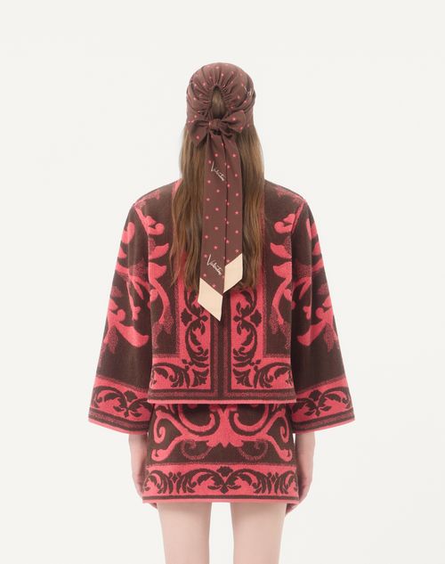 Valentino - Terry Cloth Jacket - Chocolate/coral - Woman - Jackets And Blazers