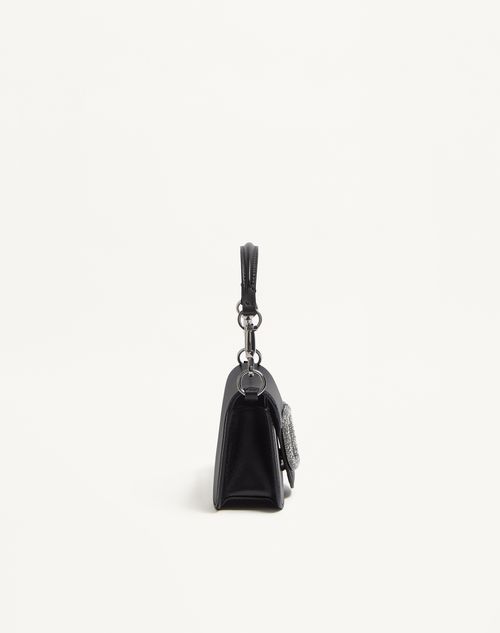 Valentino Garavani - Valentino Garavani Locò Small Shoulder Bag With Jewel Logo - Black - Woman - Shoulder Bags