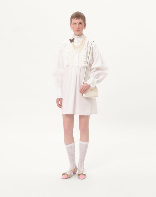 Valentino Garavani - Valentino Garavani Alltime Mini Shoulder Bag In Grainy Calfskin - Ivory - Woman - Clutches