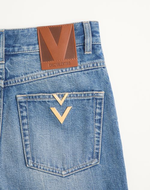 Valentino - Denim Pants - Denim - Woman - Denim