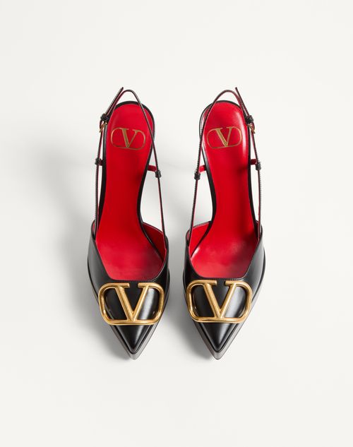 Valentino Garavani - Vlogo Signature Calfskin Slingback Platform Pump 120mm - Black - Woman - Pumps
