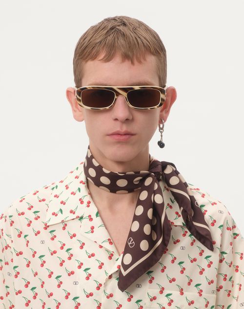 Valentino - Cotton Poplin Bowling Shirt With Cherryfic Print - Butter - Man - Shirts
