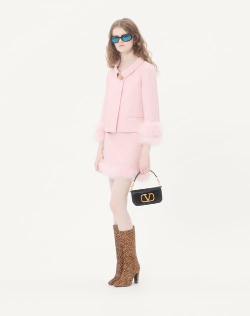 Valentino Garavani - Valentino Garavani Locò Small Shoulder Bag In Calfskin - Black - Woman - Shoulder Bags