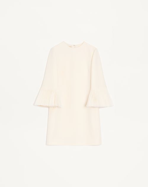 Valentino Embroidered Crepe Couture Short Dress Woman Ivory 38