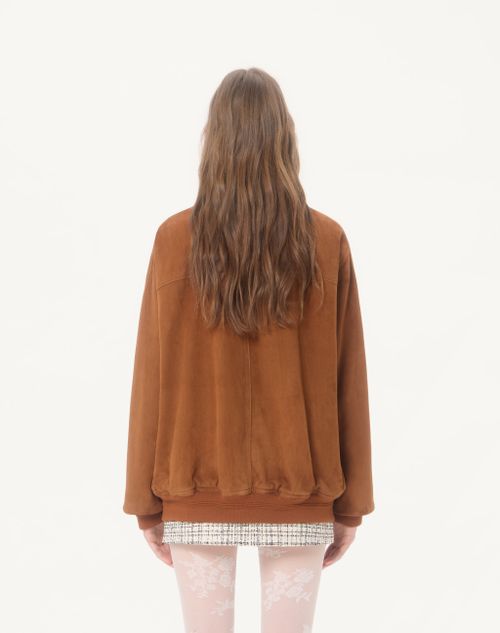 Valentino - Suede Caban - Tobacco - Woman - Coats And Outerwear