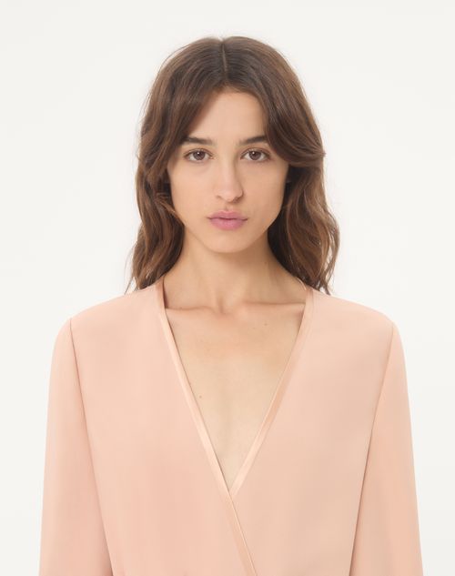 Valentino - Cady Couture Long Dress - Salmon - Woman - Gowns