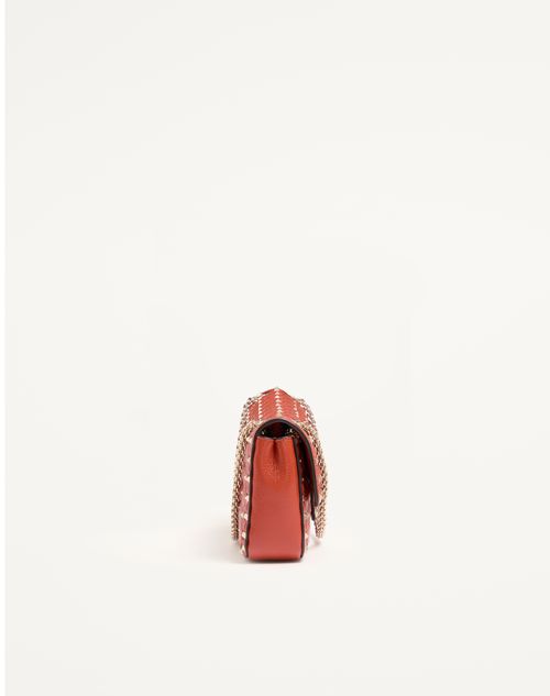 Valentino Garavani - Valentino Garavani Rockstud Spike Medium Shoulder Bag In Kidskin - Papavero - Woman - Shoulder Bags