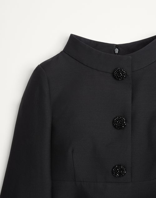 Valentino - Crepe Couture Short Dress - Black - Woman - Dresses