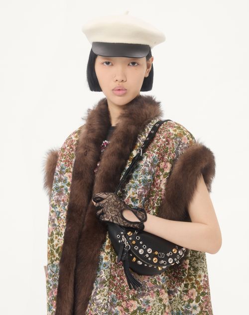 Valentino Garavani - Valentino Garavani Nellcôte Belt Bag In Grainy Calfskin - Black - Woman - Belt Bags