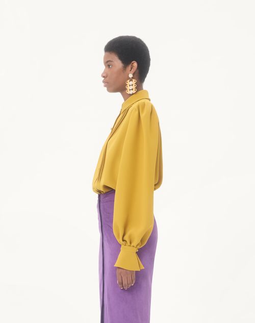 Valentino - Cady Couture Shirt - Yellow - Woman - Shirts & Tops