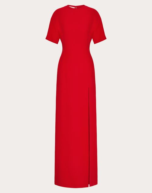 Shop Valentino Cady Couture Long Dress Woman Red 42