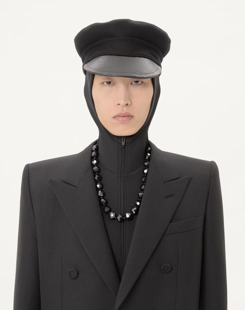 Valentino - Valentino Double-breasted Wool Gabardine Jacket - Black - Man - Coats And Blazers