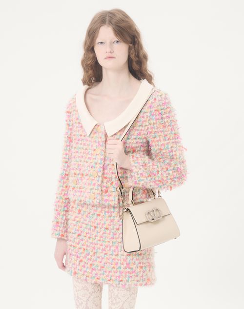 Valentino Garavani - Small Vsling Handbag With Jewel Embroidery - Ivory - Woman - Top Handle Bags