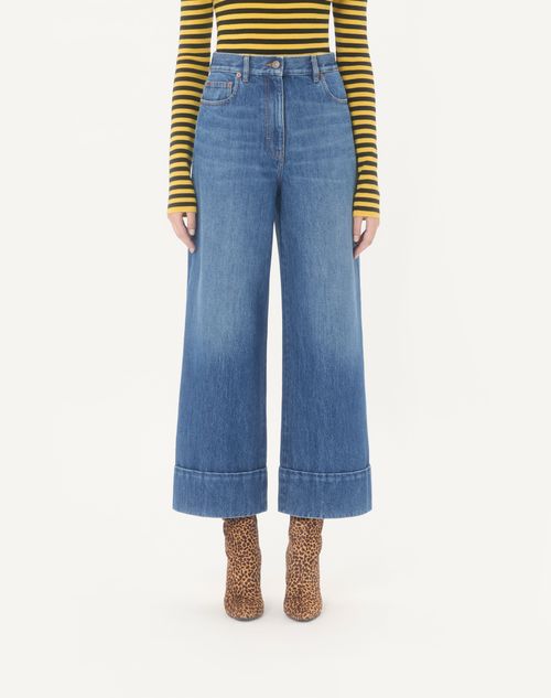 Valentino - Denim Trousers - Blue - Woman - Denim