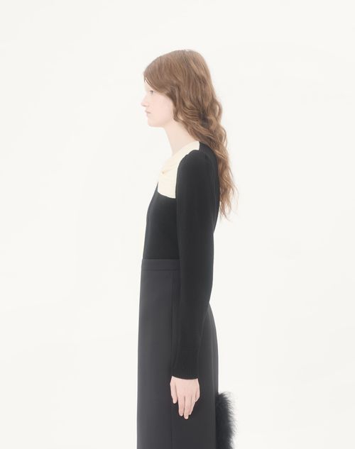 Valentino - Wool Jumper - Black/ivory - Woman - Knitwear