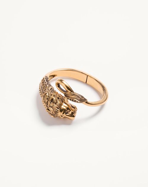 Valentino Garavani - Rigid Metal Zoomorphe Bracelet - Brass - Man - Jewelry
