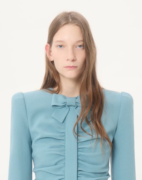 Valentino - Crispy Light Wool Jacket - Azure - Woman - Jackets And Blazers