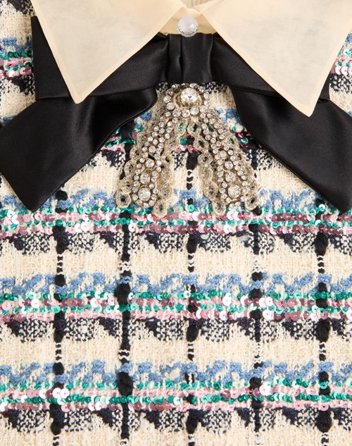 Valentino - Tweed Paillettes Embroidered Short Dress - Multicolor - Woman - Dresses