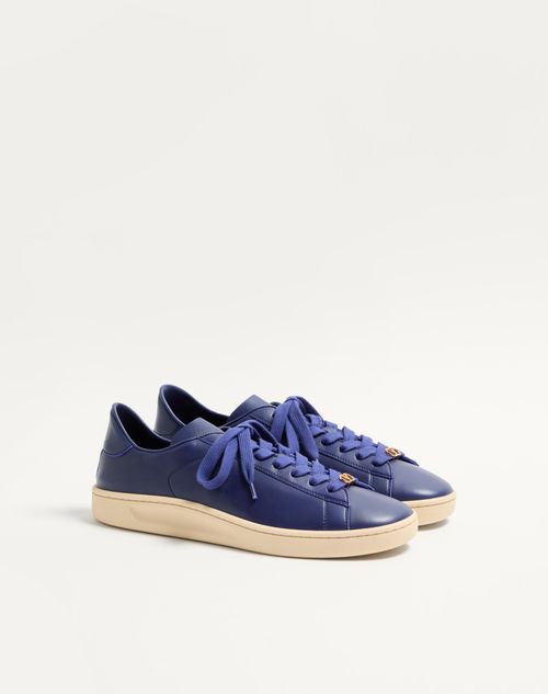 Valentino Garavani - Royco Sneaker In Nappa Calfskin - Indigo - Man - Sneakers