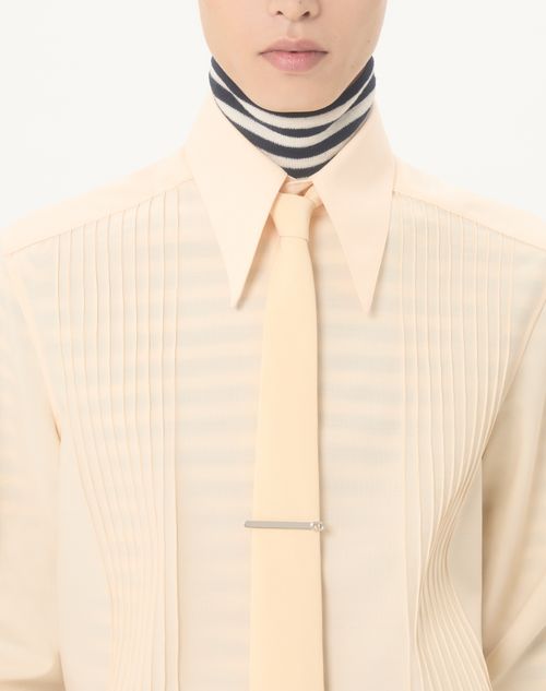 Valentino Garavani - Valentino Garavani Vlogo Signature Metal Tie Clip - Transparent - Man - Jewelry