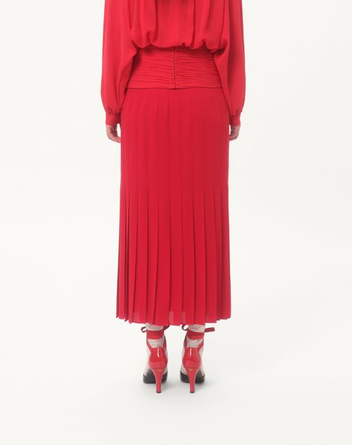 Valentino - Georgette Midi Skirt - Paris - Woman - Skirts