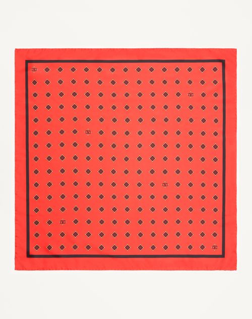 Valentino Garavani - Opticool Silk Scarf - Red/black - Man - Soft Accessories