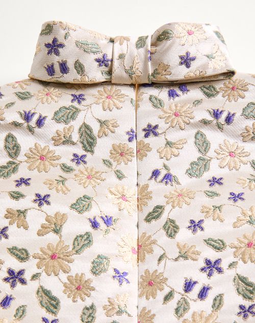 Valentino - Short Dress In Garden Lurex Jacquard - Multicolour - Woman - Dresses