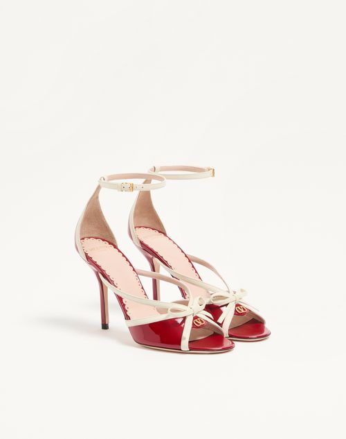 Valentino Garavani - Bepointy Sandal In Patent Leather And Kidskin 100mm - Red/ivory - Woman - Sandals