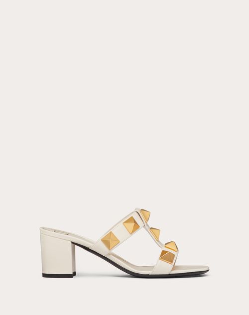 Roman Stud Calfskin Sandal 60 Mm for Woman in Light Ivory ...