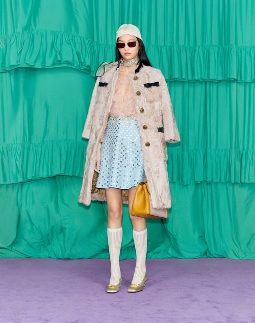 Valentino - Chekiang Coat - Vintage Rose - Woman - Coats And Outerwear