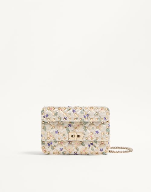 Valentino Garavani Garavani Rockstud Spike Small Jacquard Bag Woman Multicolour Uni In Multicolour