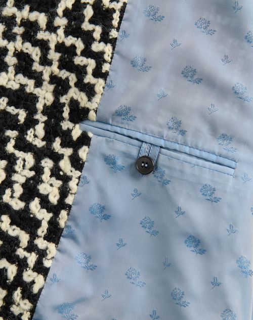 Valentino - Wool Tweed Shirt Jacket - Ivory/black - Man - Outerwear