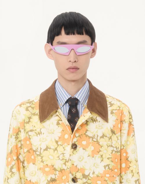 Valentino - Valentino Hemdjacke Aus Baumwolltwill Mit Papier Floral Print - Multicolor - Mann - Jacken Und Winterjacken