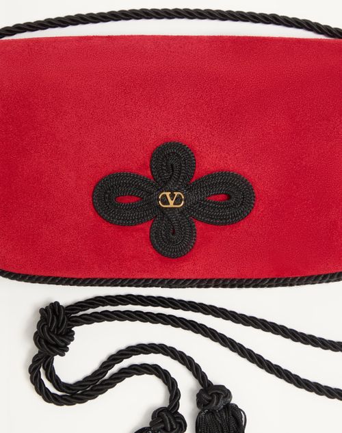 Valentino Garavani - Sans Fin Mini Suede Shoulder Bag - Red - Woman - Clutches