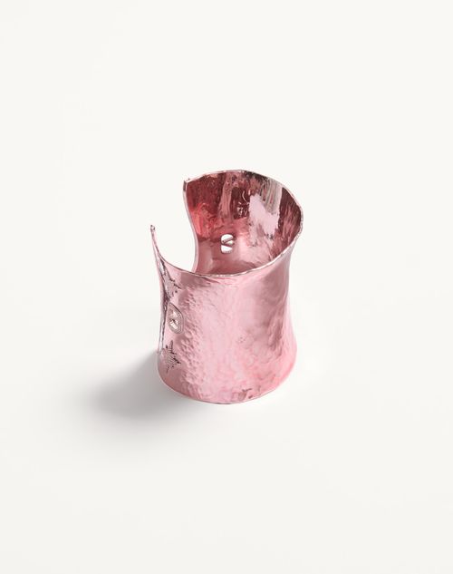 Valentino Garavani - Cuffy Laminated Metal Bracelet - Pink - Woman - Jewellery