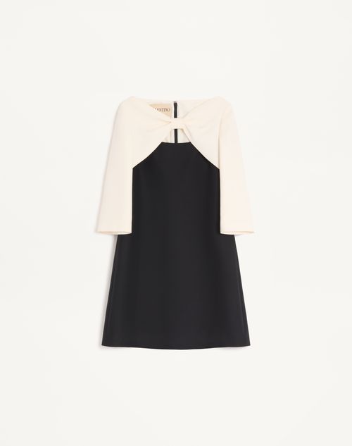 Valentino - Crepe Couture Short Dress - Black/ivory - Woman - Dresses